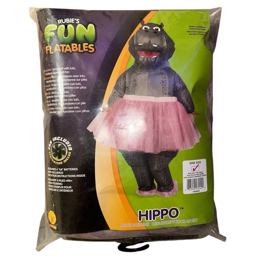 Hippo Inflatable Adult Costume - Standard Size - Rubies